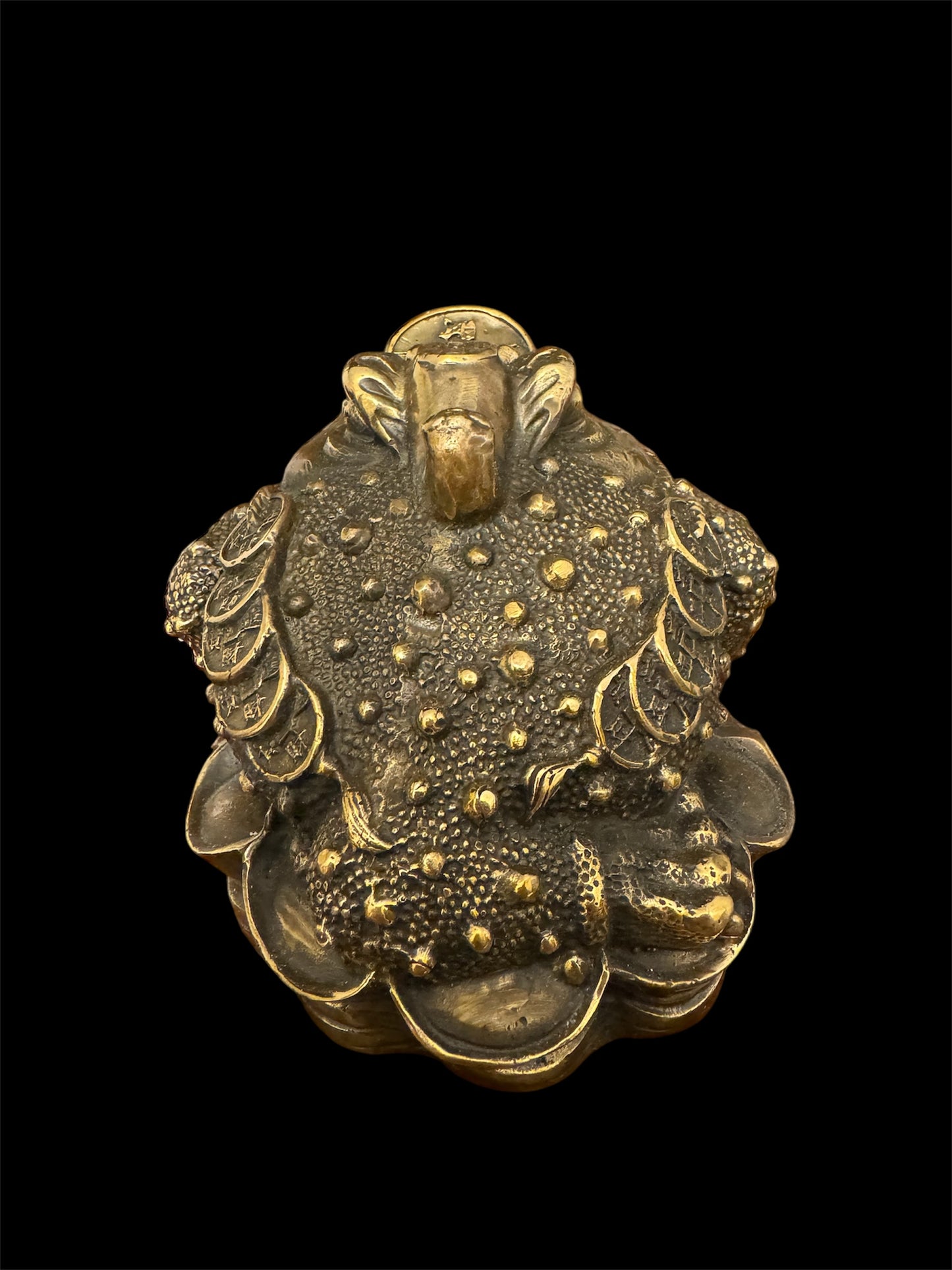 Feng Shui Brass Toad Figurine