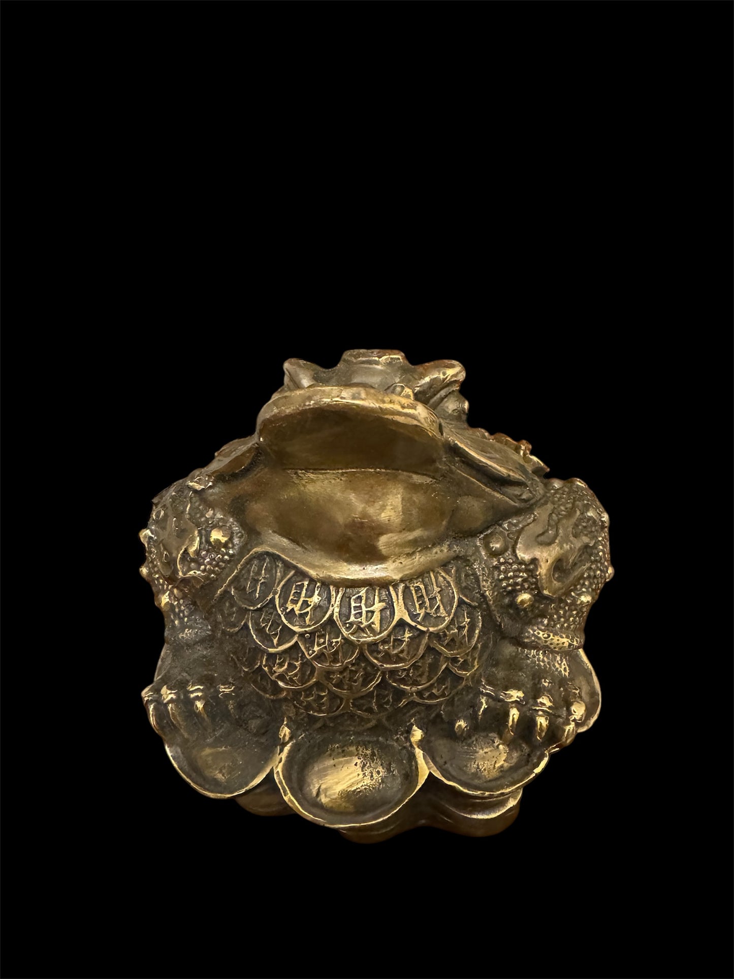 Feng Shui Brass Toad Figurine