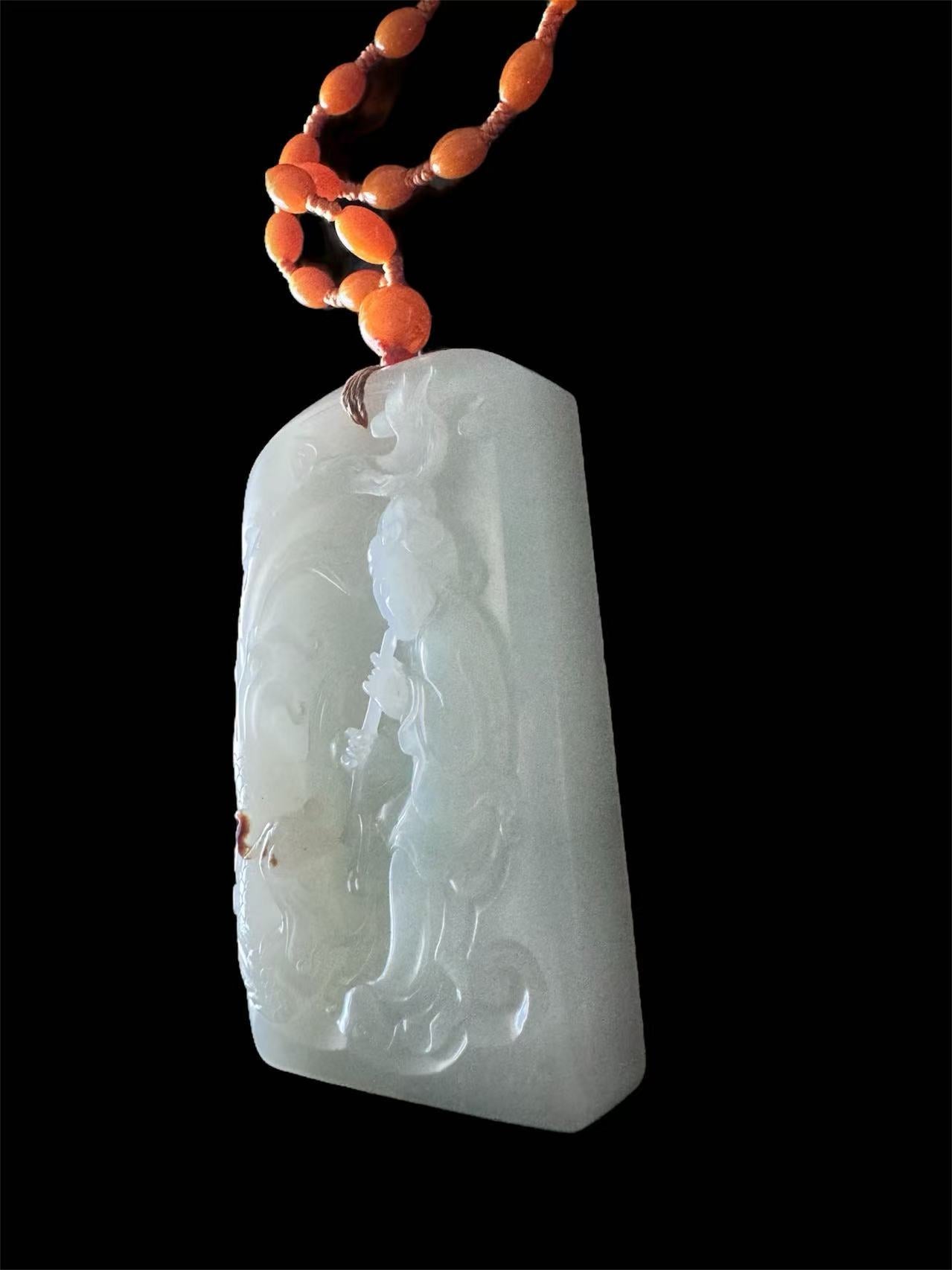 Phoenix Hetian Jade Pendant – 吹蕭引鳳