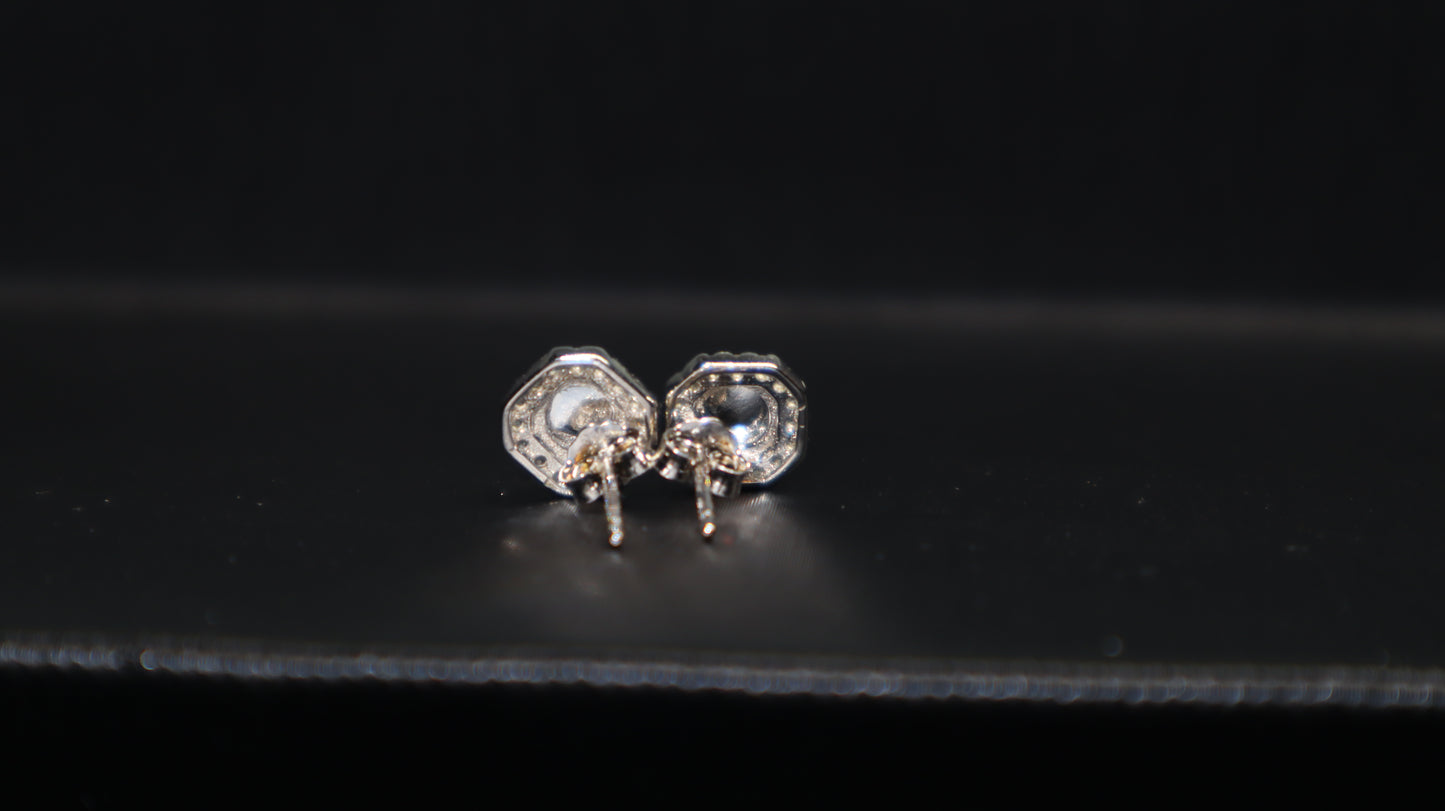 Yellow Jadeite Stud Earrings with Sterling Silver