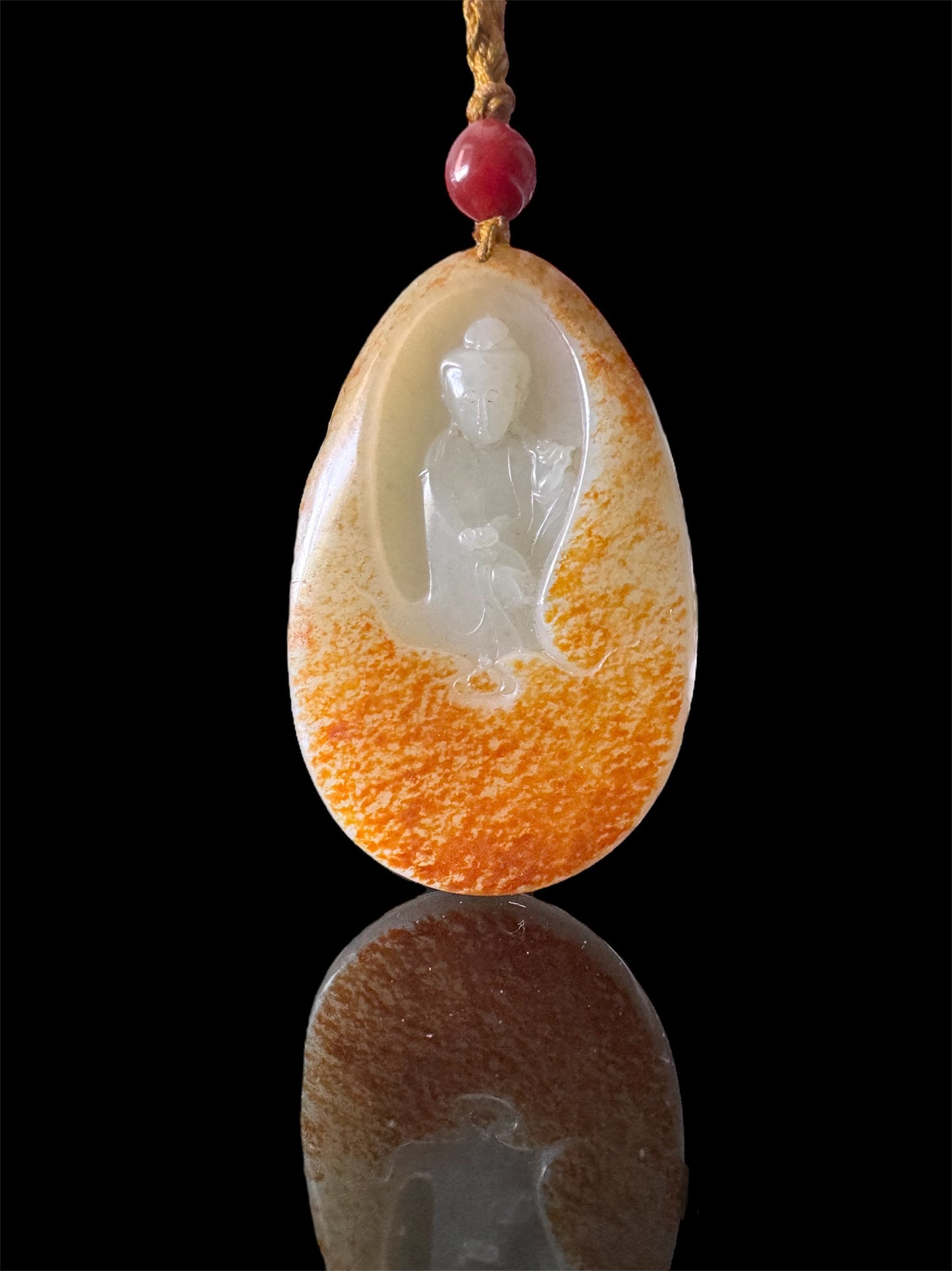Guanyin Hetian Jade Pendant –自在觀音