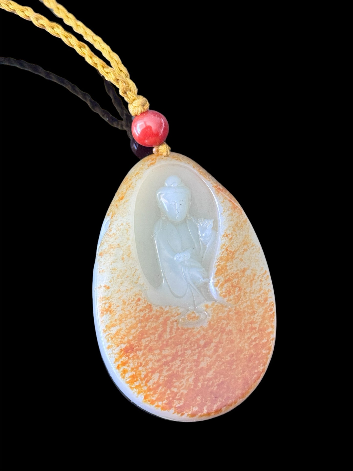 Guanyin Hetian Jade Pendant –自在觀音