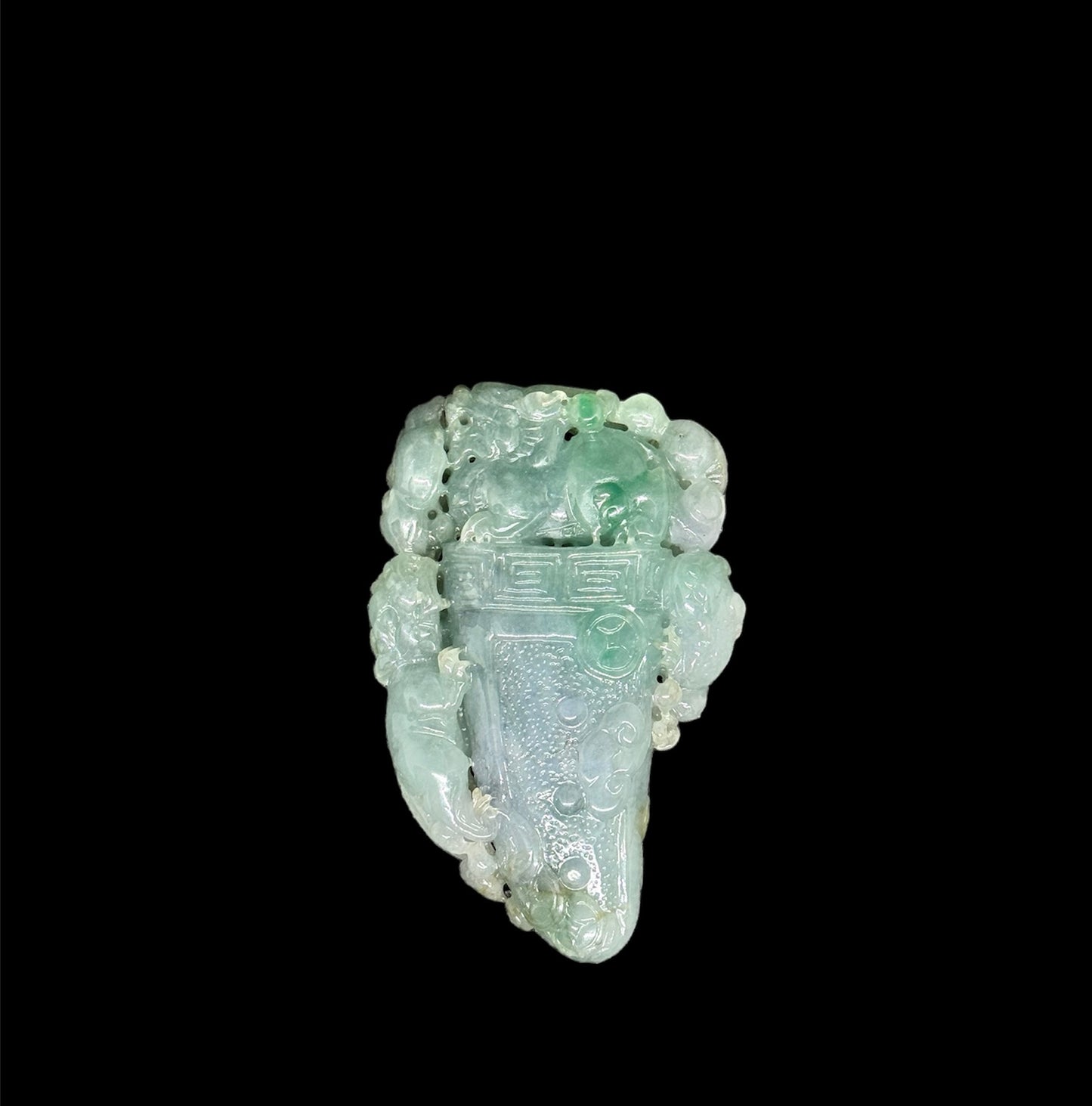 Burmese Jadeite "望子成龙" Pendant