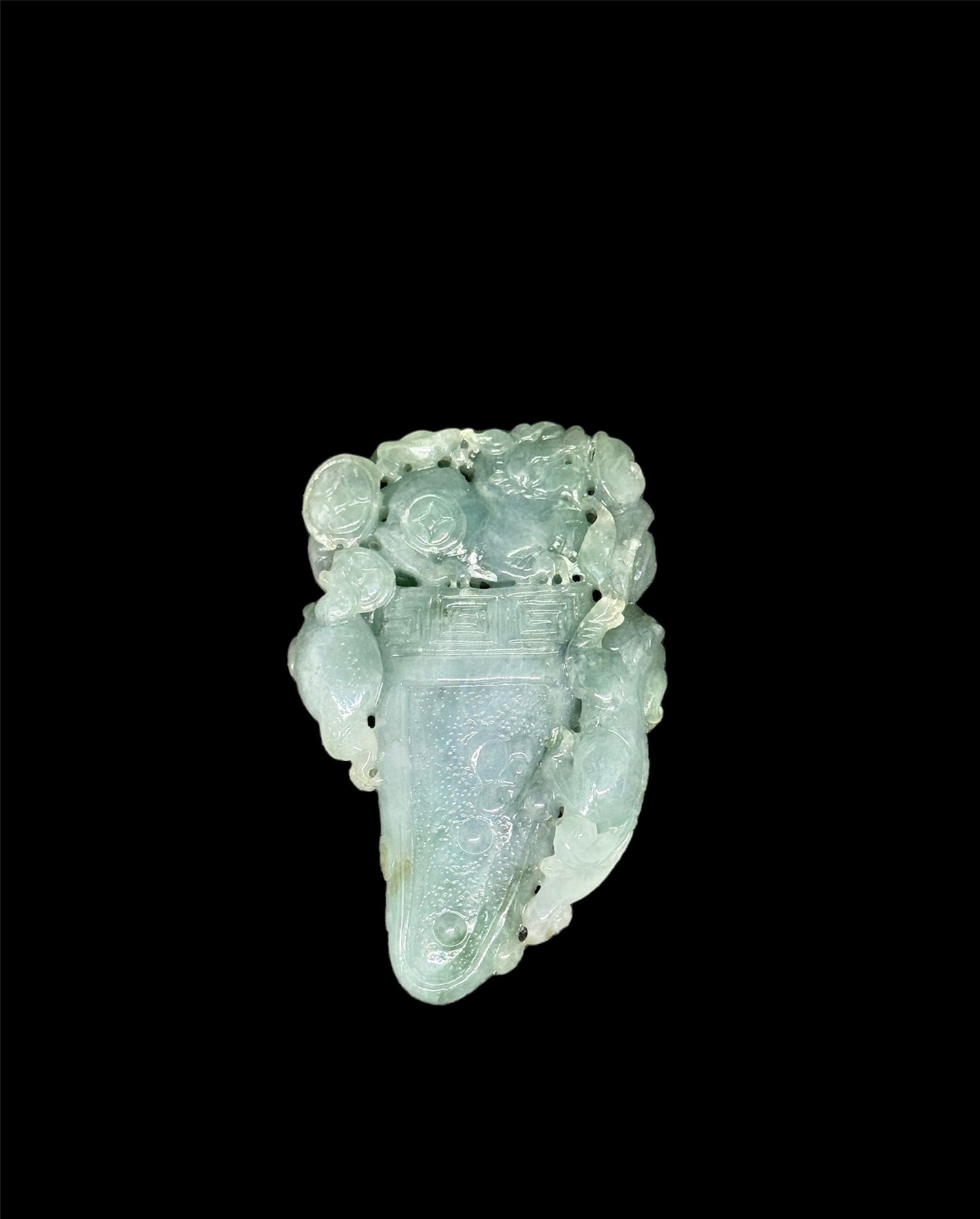 Burmese Jadeite "望子成龙" Pendant