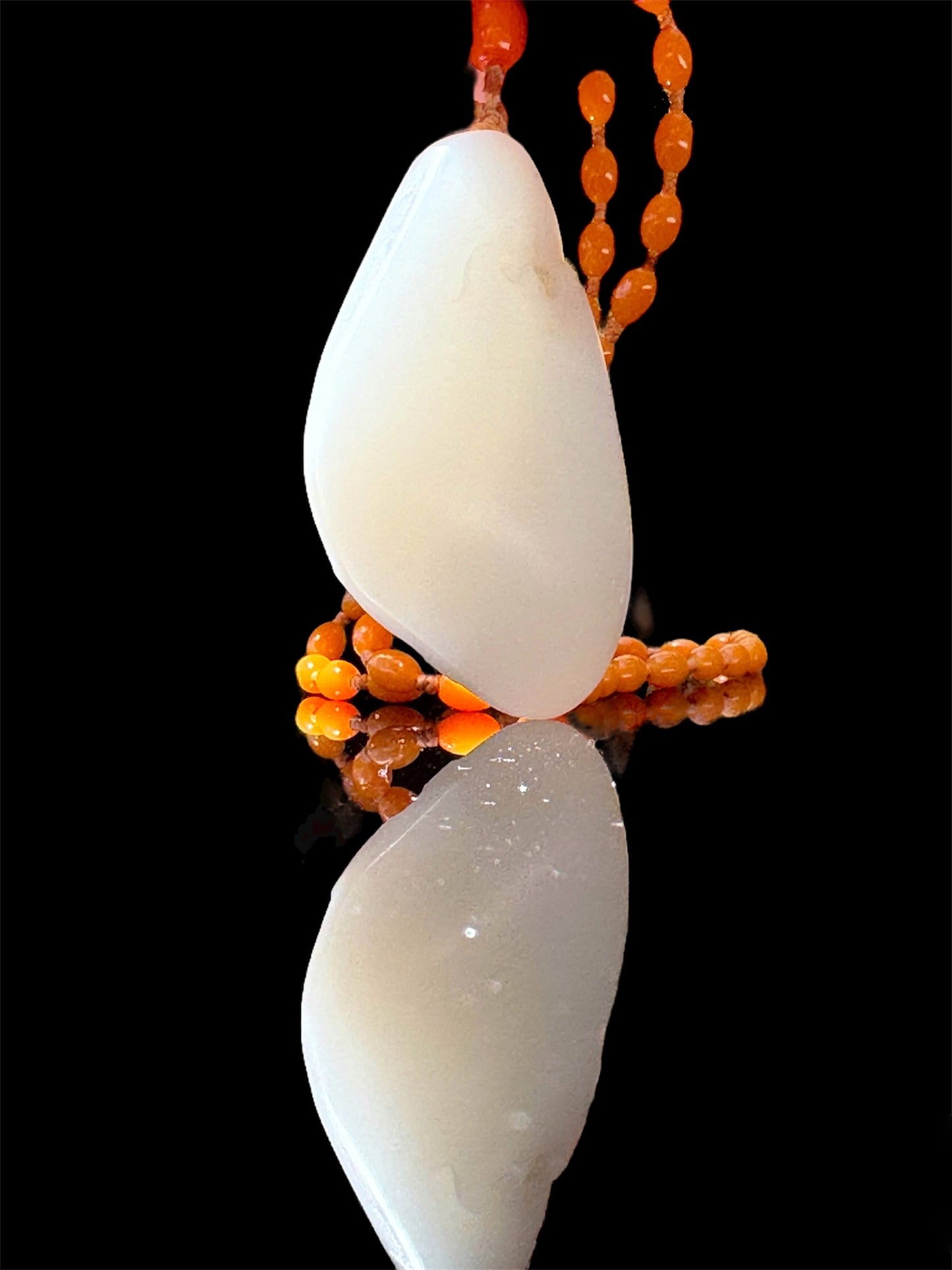 Rooster & Cockscomb Hetian Jade Pendant - 官上加官