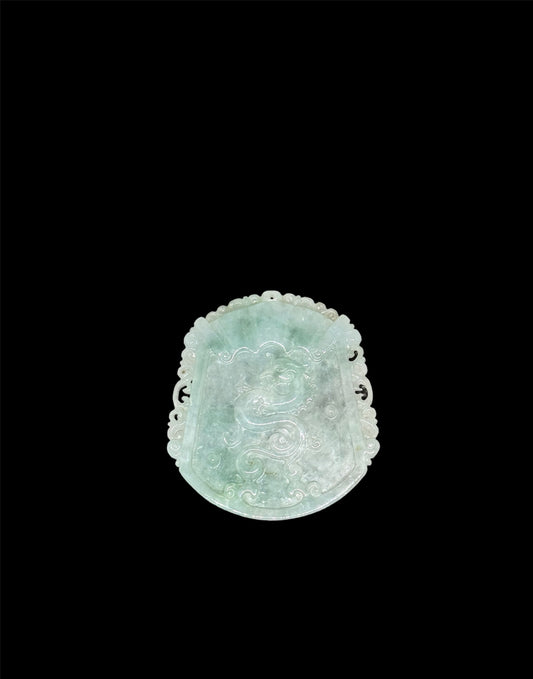 Jadeite Phoenix Pendant with Intricate Carving