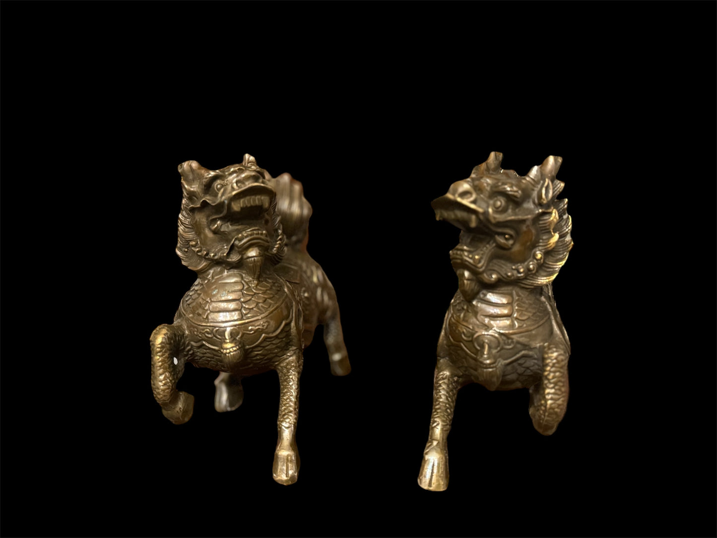 Pair of Feng Shui Kylin Figurines Ornaments